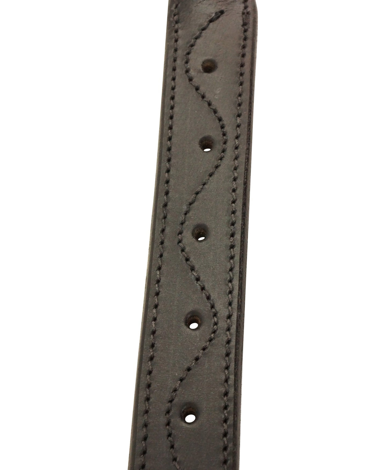 Round Rolled Fancy Leather Dog Collar with Stainless Buckle