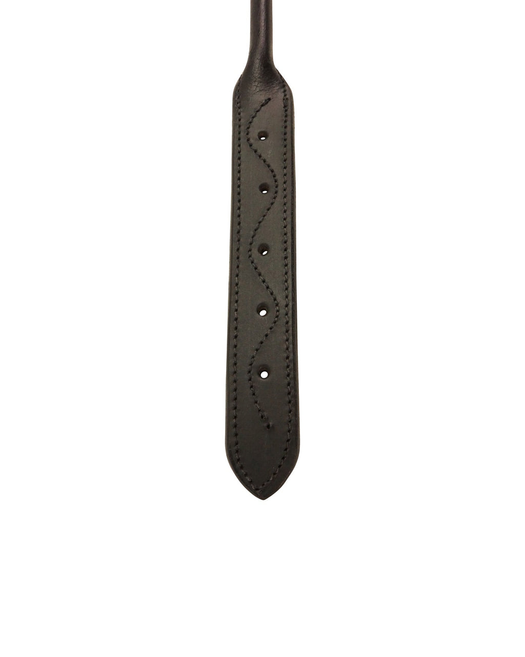 Round Rolled Fancy Leather Dog Collar with Stainless Buckle