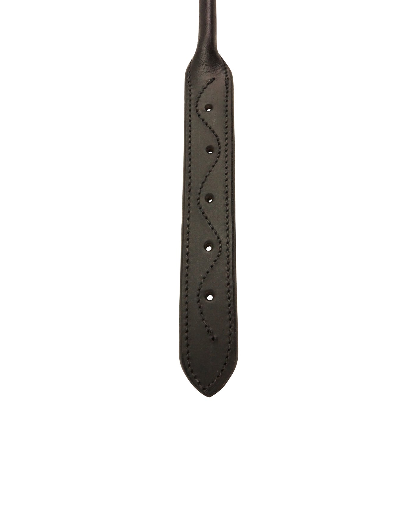 Round Rolled Fancy Leather Dog Collar with Stainless Buckle