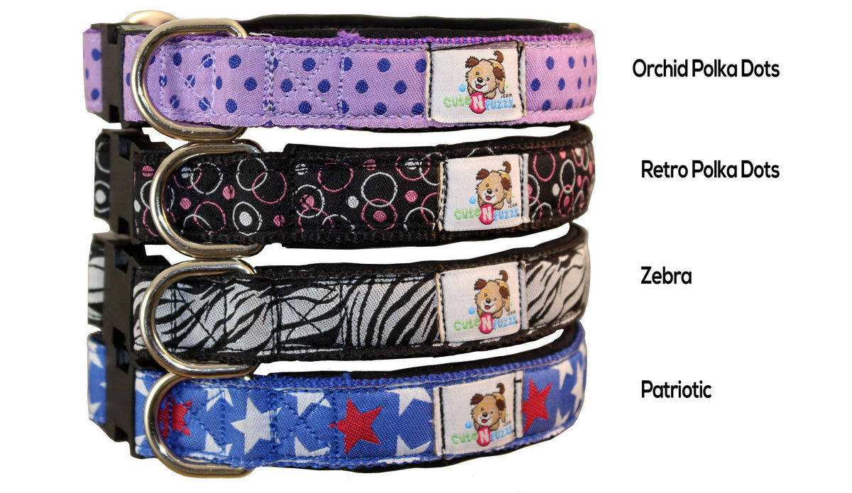 Padded Adjustable Patterned Dog Collar