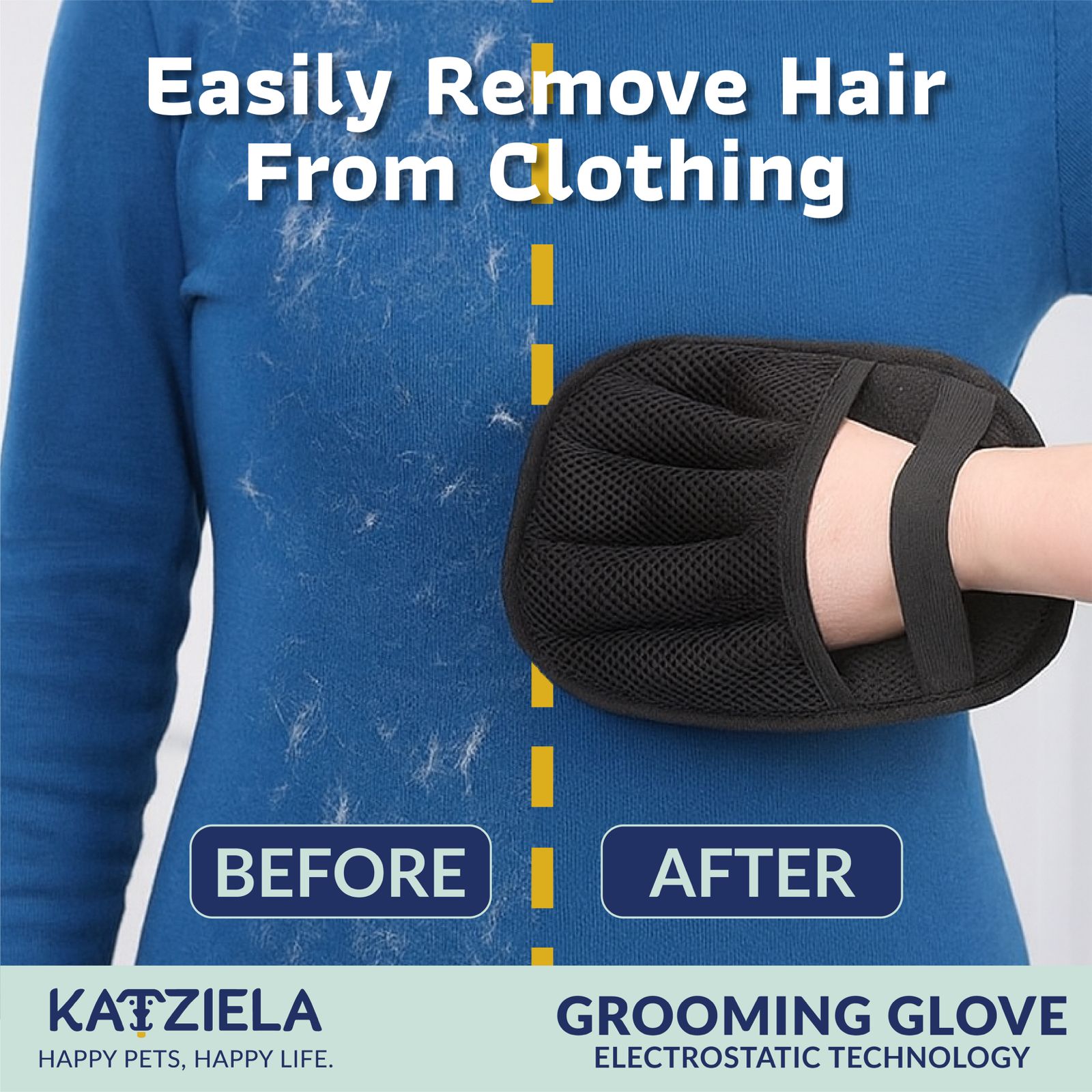 FurTidy Glove by Katziela – Pet Hair Remover Glove for Dogs & Cats