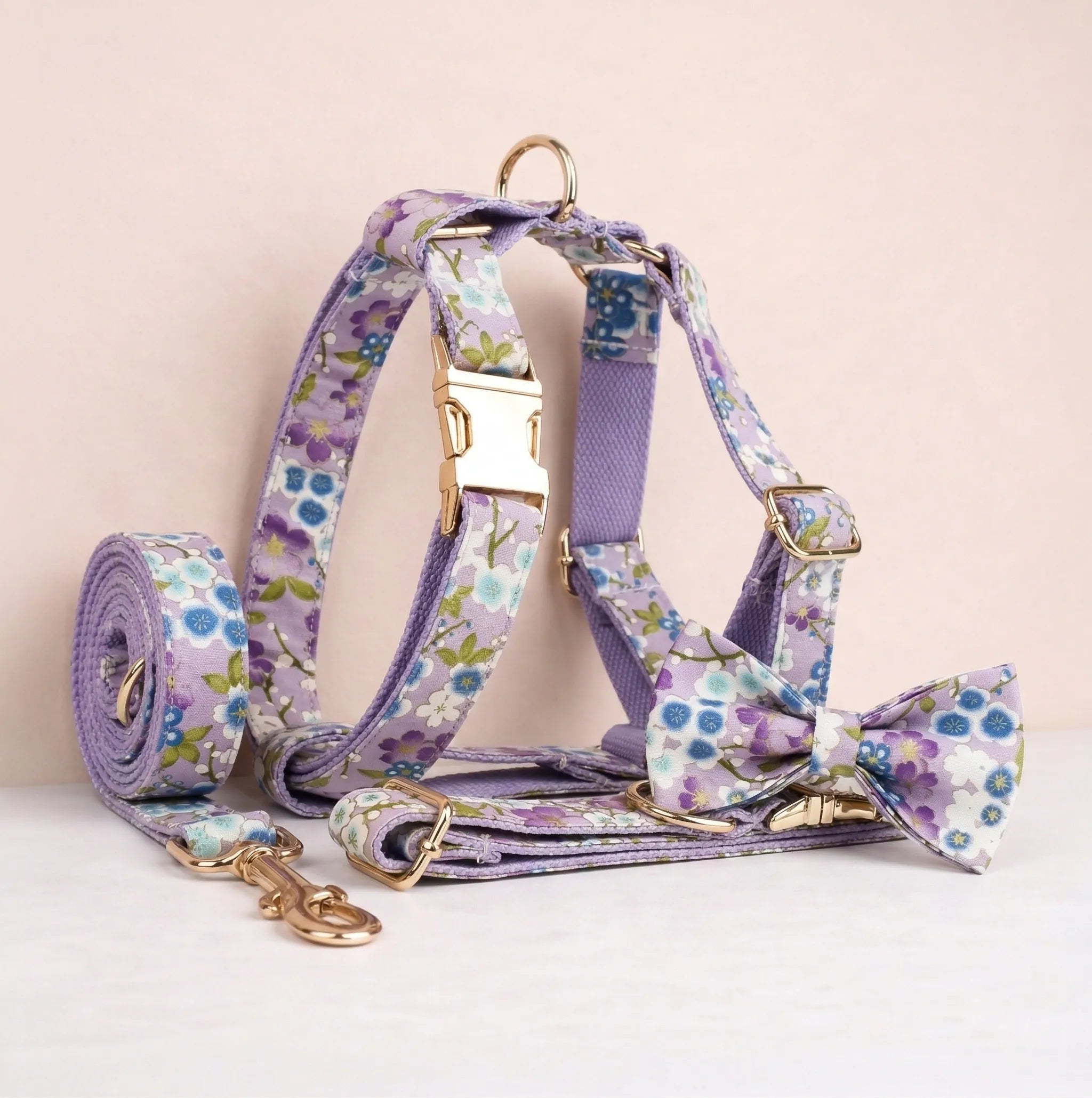 Lilac Meadow Floral Harness Set