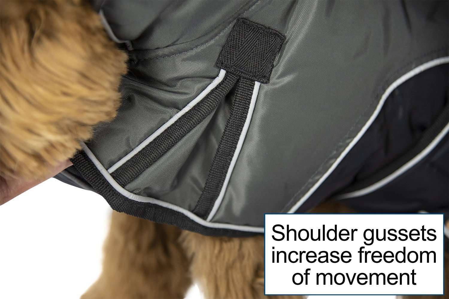 Waterproof Reflective Winter Dog Parka With Harness Opening Heavyweight 220g Polyfil