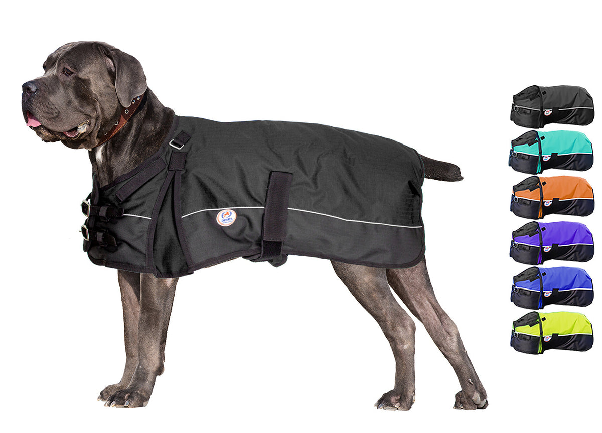 Tough Reflective Waterproof Ripstop Nylon Winter Dog Coat 150g Polyfil