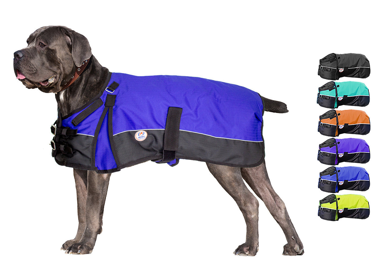 Tough Reflective Waterproof Ripstop Nylon Winter Dog Coat 150g Polyfil