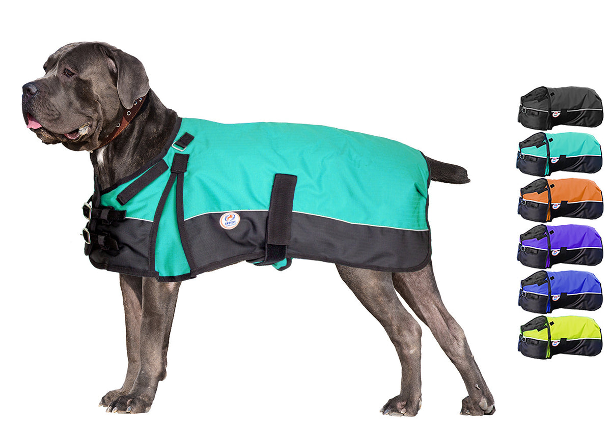 Tough Reflective Waterproof Ripstop Nylon Winter Dog Coat 150g Polyfil