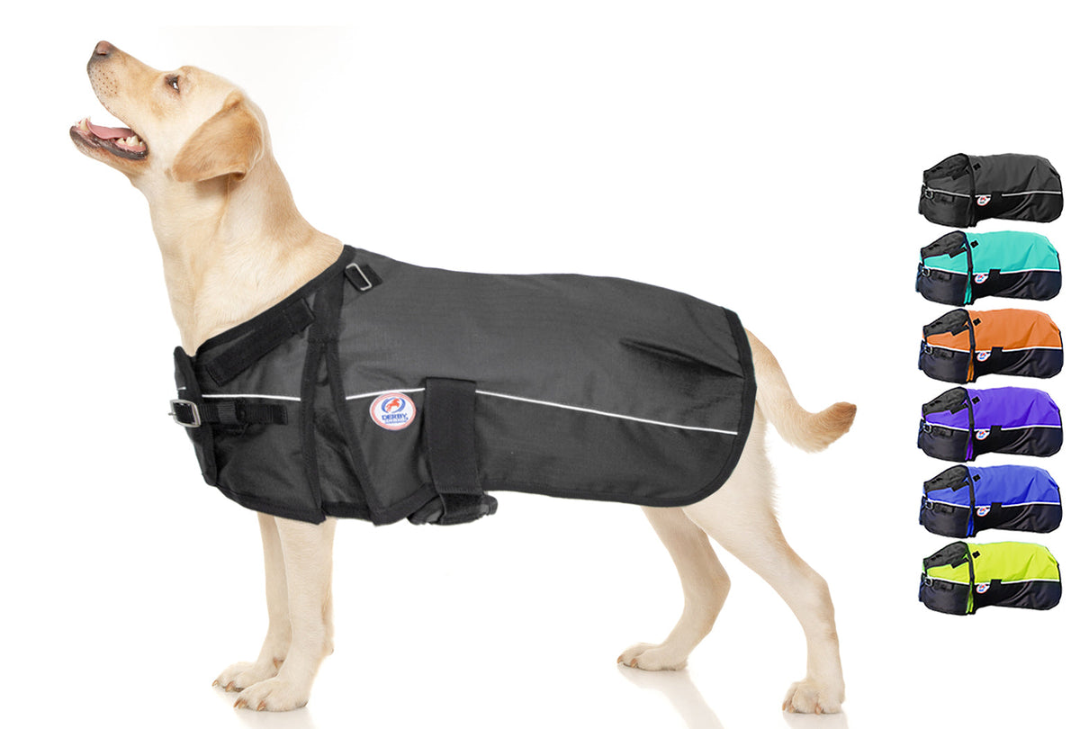 Tough Reflective Waterproof Ripstop Nylon Winter Dog Coat 150g Polyfil