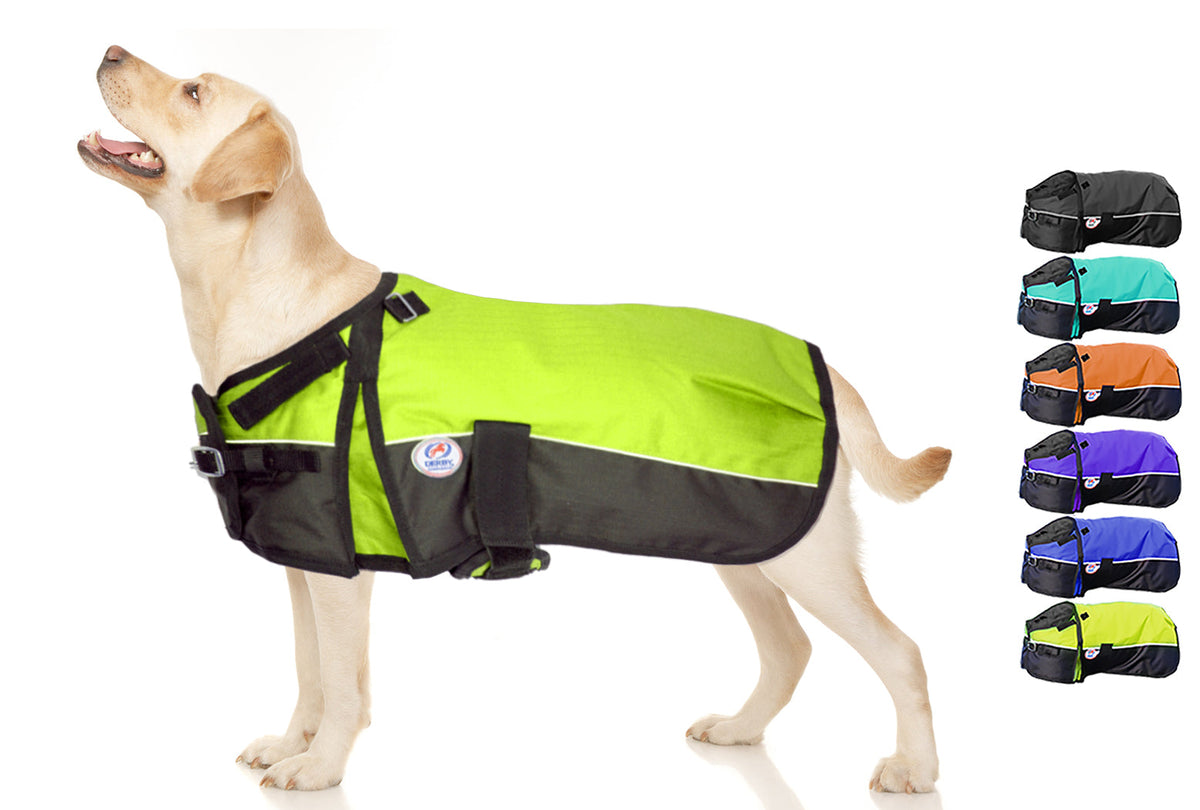 Tough Reflective Waterproof Ripstop Nylon Winter Dog Coat 150g Polyfil
