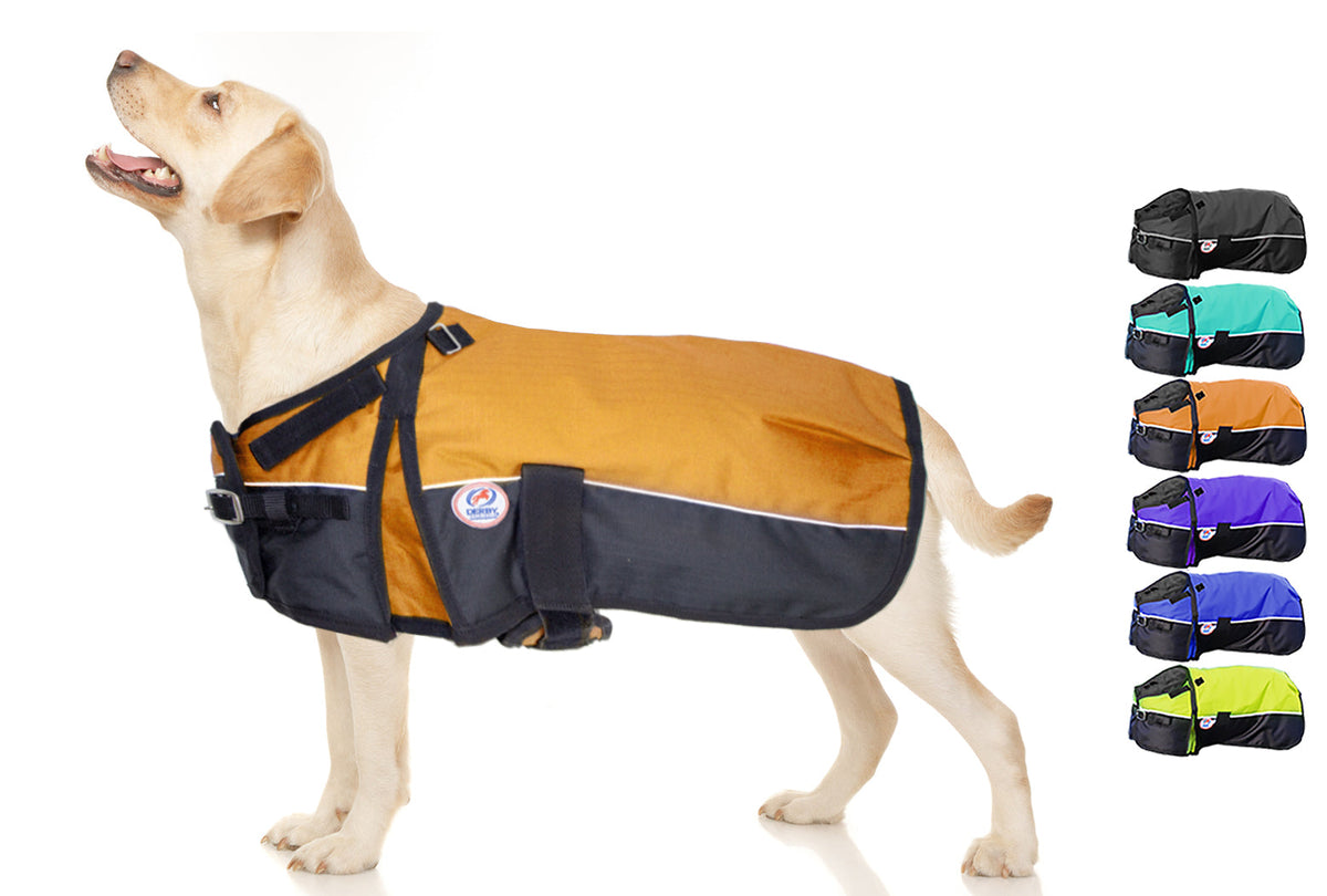 Tough Reflective Waterproof Ripstop Nylon Winter Dog Coat 150g Polyfil