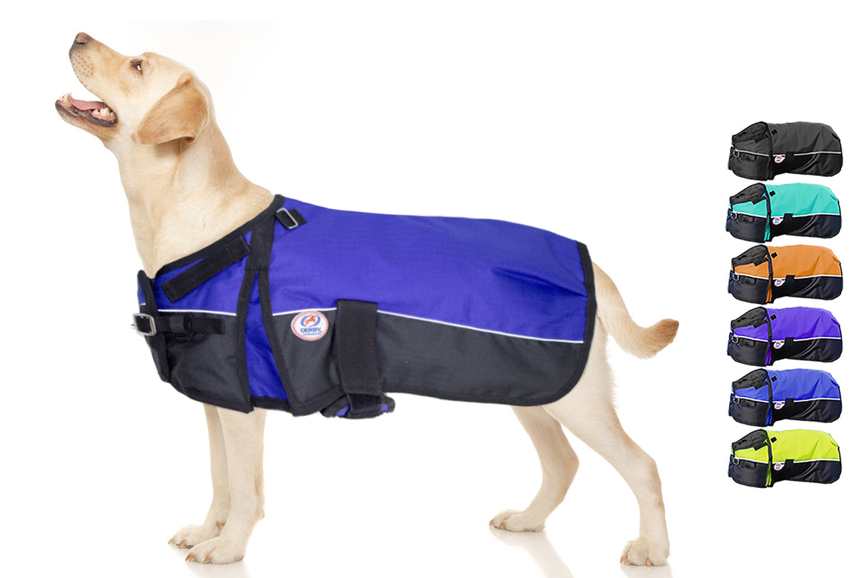Tough Reflective Waterproof Ripstop Nylon Winter Dog Coat 150g Polyfil