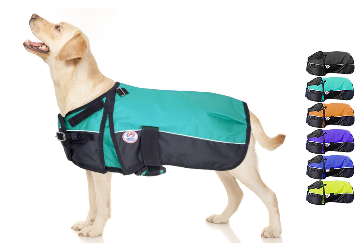 Tough Reflective Waterproof Ripstop Nylon Winter Dog Coat 150g Polyfil
