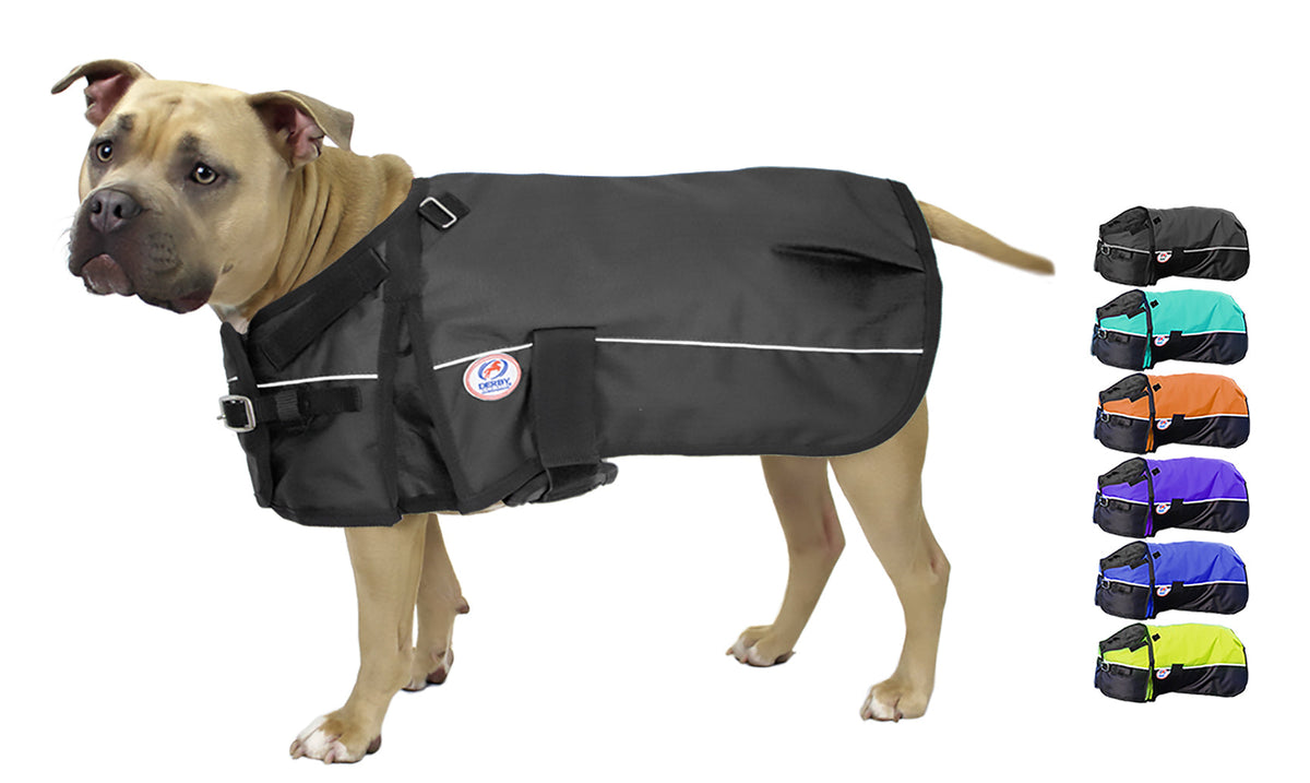 Tough Reflective Waterproof Ripstop Nylon Winter Dog Coat 150g Polyfil