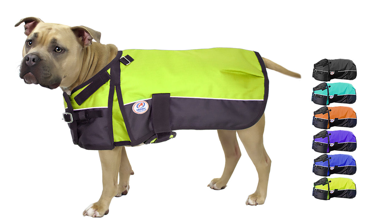 Tough Reflective Waterproof Ripstop Nylon Winter Dog Coat 150g Polyfil