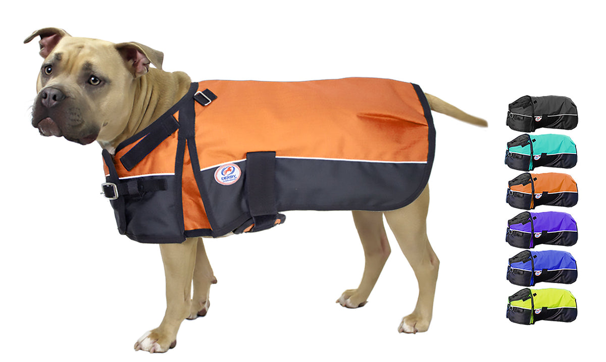 Tough Reflective Waterproof Ripstop Nylon Winter Dog Coat 150g Polyfil