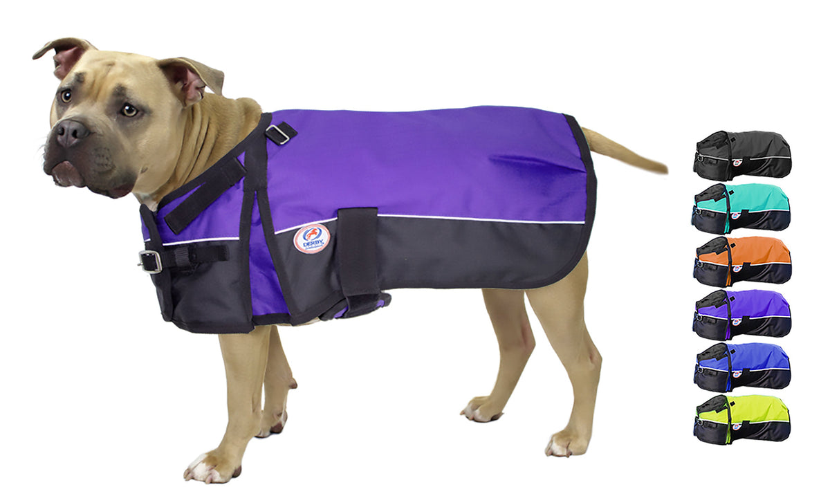 Tough Reflective Waterproof Ripstop Nylon Winter Dog Coat 150g Polyfil