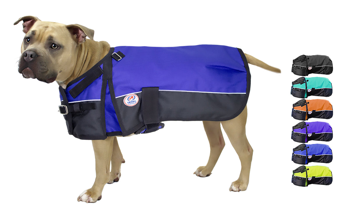 Tough Reflective Waterproof Ripstop Nylon Winter Dog Coat 150g Polyfil
