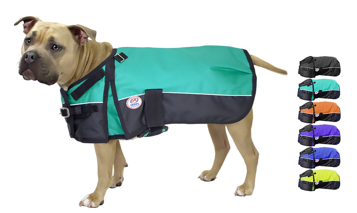 Tough Reflective Waterproof Ripstop Nylon Winter Dog Coat 150g Polyfil