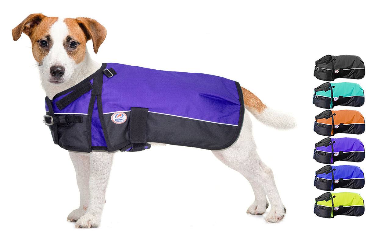 Tough Reflective Waterproof Ripstop Nylon Winter Dog Coat 150g Polyfil
