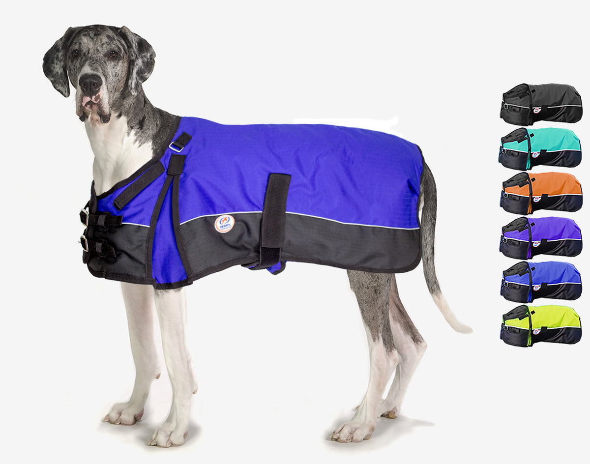 Tough Reflective Waterproof Ripstop Nylon Winter Dog Coat 150g Polyfil