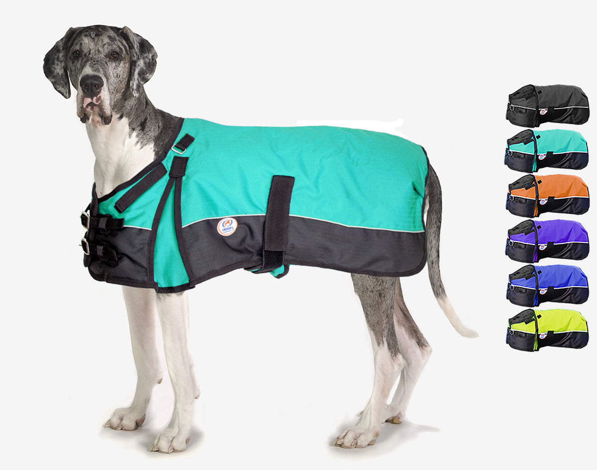 Tough Reflective Waterproof Ripstop Nylon Winter Dog Coat 150g Polyfil
