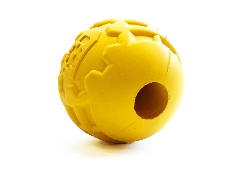 Rubber Chew Toy for Heavy Chewers | Yellow | USA Made | SodaPup