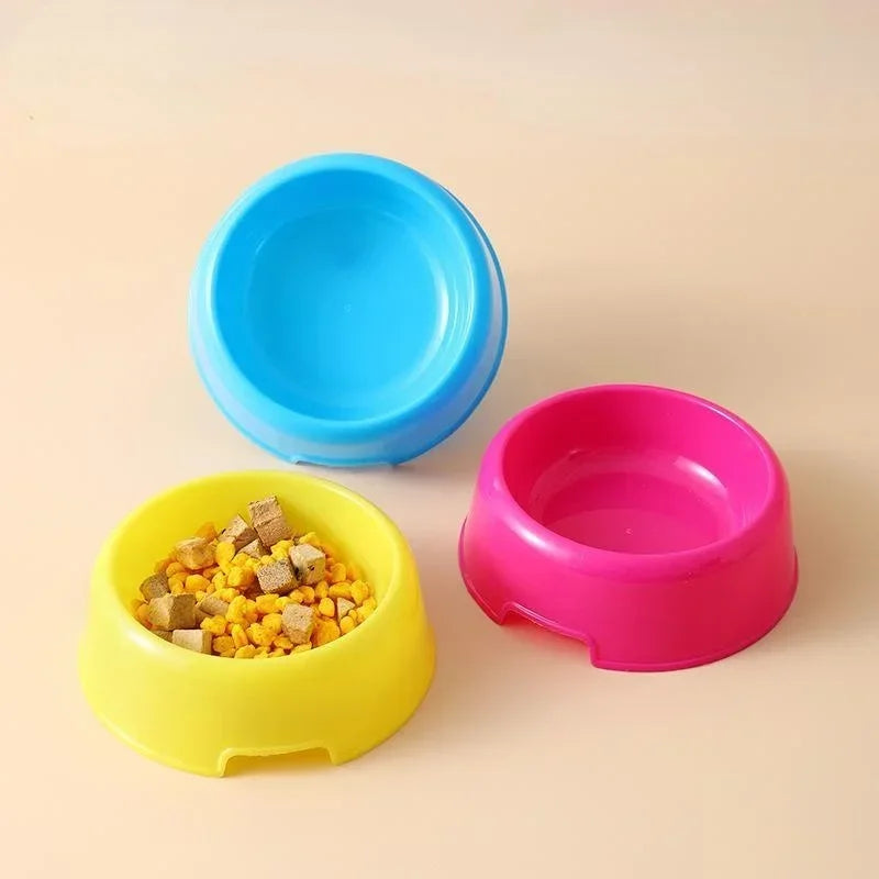 Pet Bowls Dog Cat Plastic Food Feeding Water Dish
