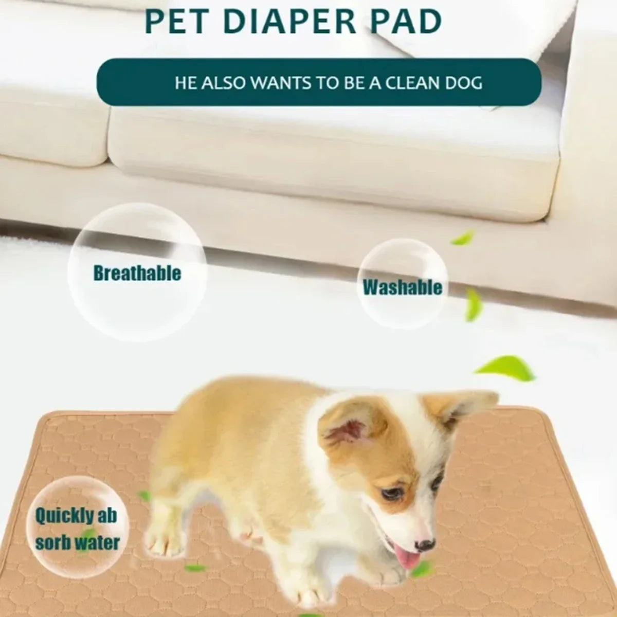 Dog Pee Pad Reusable Washable