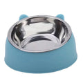 Cat Bowl Lovely Creative Inclined Kitten Puppy Food Feeding Bowls Stainless Steel