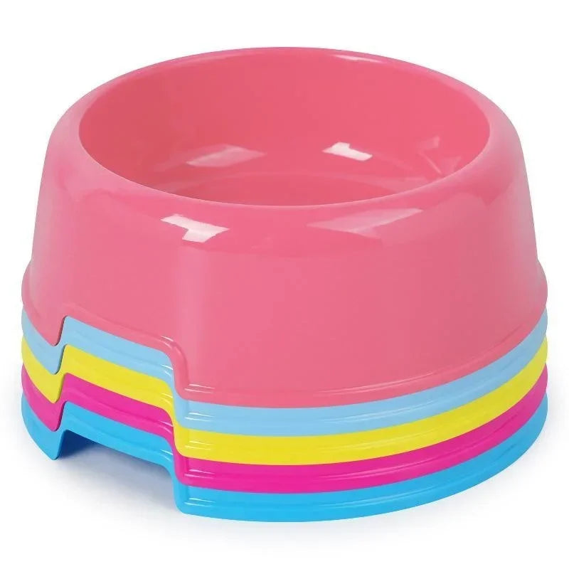 Pet Bowls Dog Cat Plastic Food Feeding Water Dish