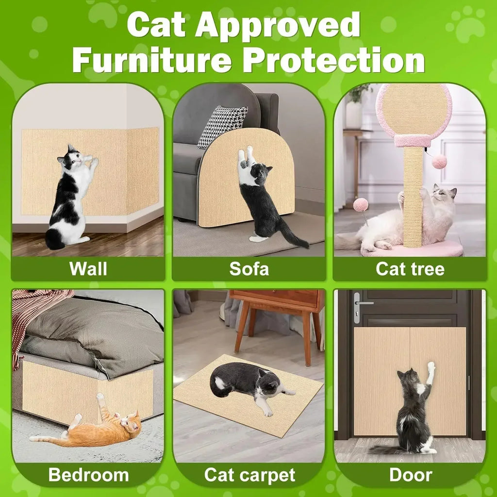 Trimmable Self-Adhesive Carpet Cats Scratch Board