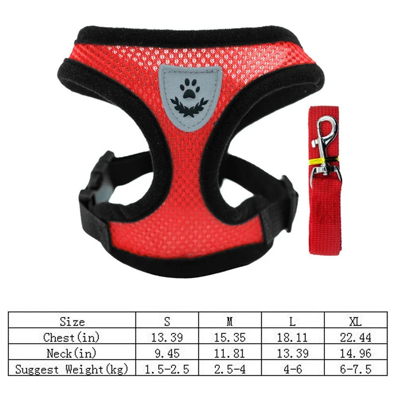 Puppy, Cat Harness Polyester Adjustable Mesh