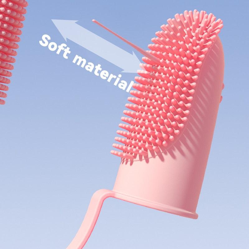 Dog Super Soft Finger Toothbrush Teeth Cleaning Bad Breath Care Nontoxic Silicone