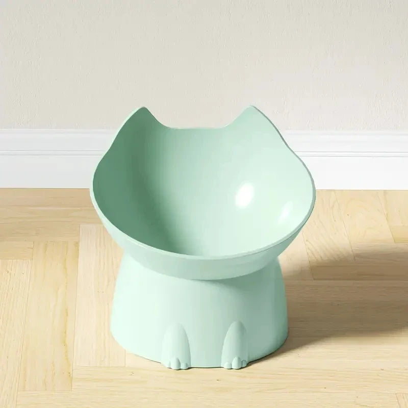 WhiskerWare Elevated Cat Bowl, Anti-Tip Plastic Raised Pet Feeding Dish