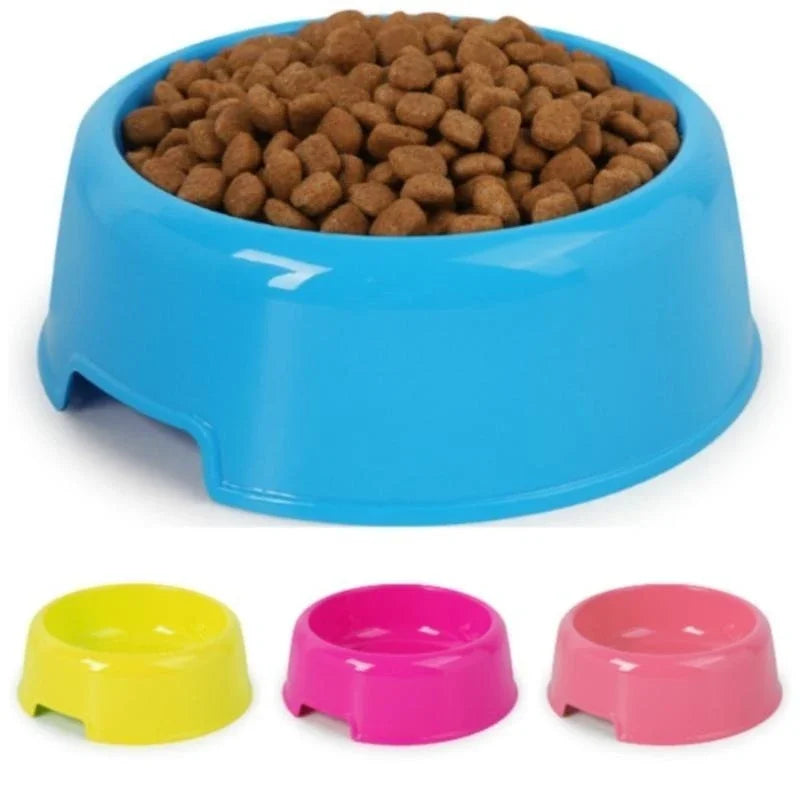 Pet Bowls Dog Cat Plastic Food Feeding Water Dish