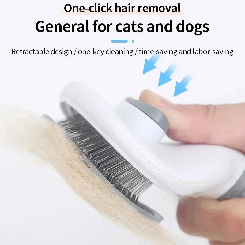 Pet Hair Remover Brush For Dogs Cats Grooming Self Cleaning