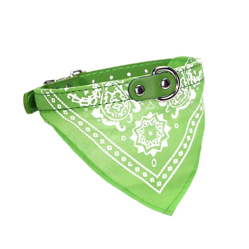 Adjustable Dog Cat Collar with Detachable Scarf