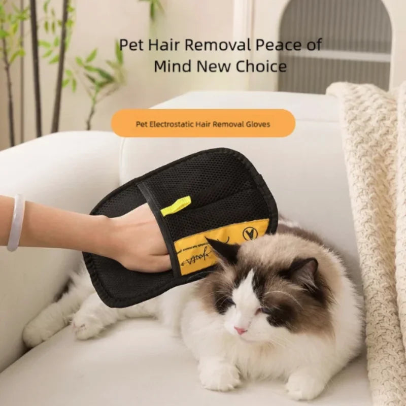 Reusable Pet Hair Removal Gloves Double Sided