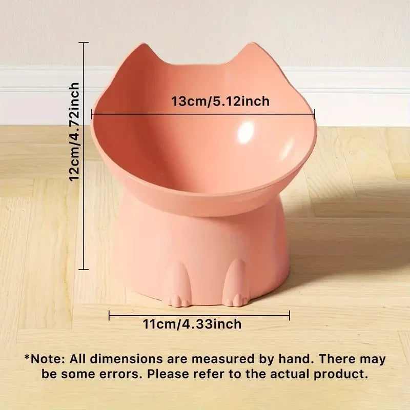 WhiskerWare Elevated Cat Bowl, Anti-Tip Plastic Raised Pet Feeding Dish