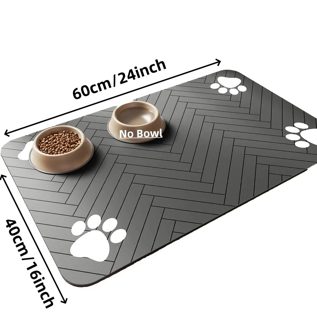 Pet Feeding Mat-Absorbent Rubber Backing Quick Dry