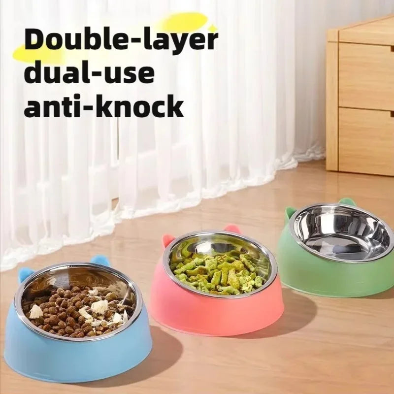 Stainless Steel Cat Bowl with Non Slip Base