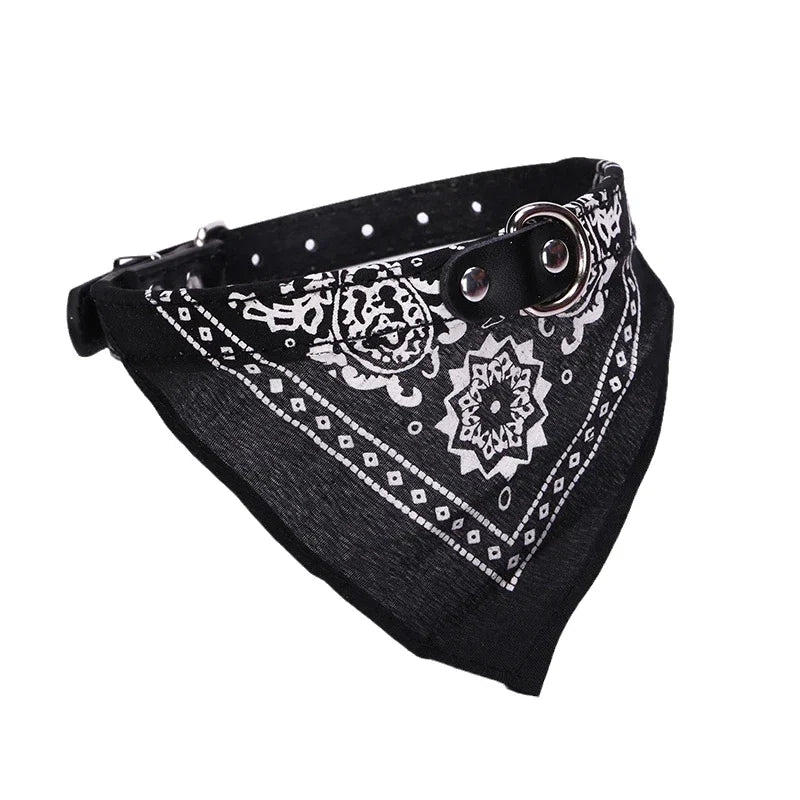 Adjustable Dog Cat Collar with Detachable Scarf