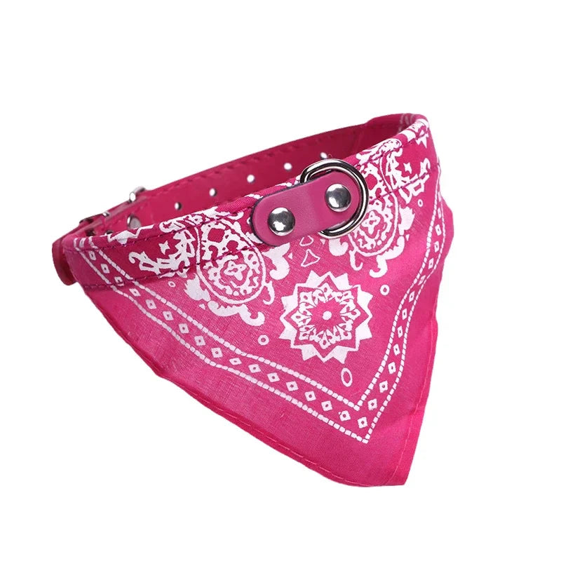 Adjustable Dog Cat Collar with Detachable Scarf