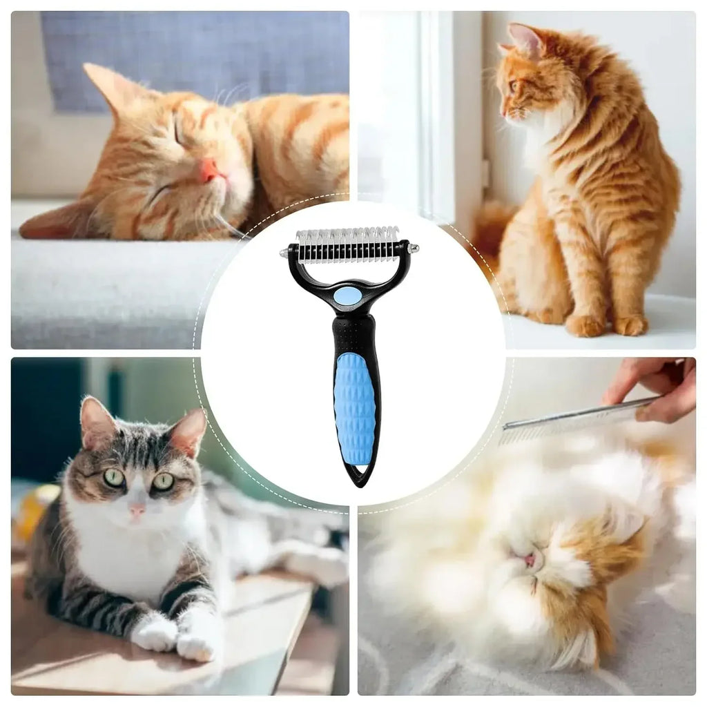 Stainless Steel Double Sided Pet Grooming Brush Removing Tangles