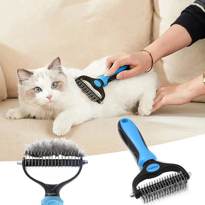 Stainless Steel Double Sided Pet Grooming Brush Removing Tangles