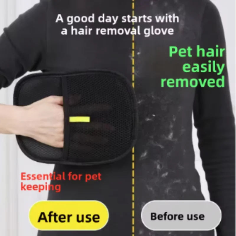 Reusable Pet Hair Removal Gloves Double Sided