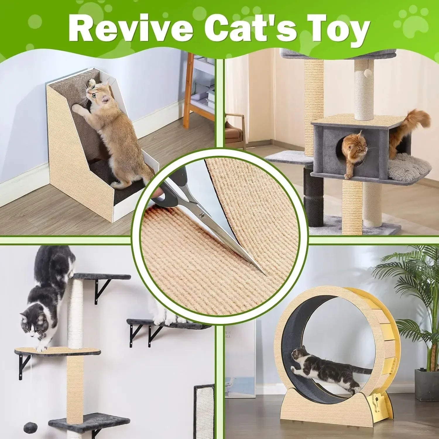 Trimmable Self-Adhesive Carpet Cats Scratch Board