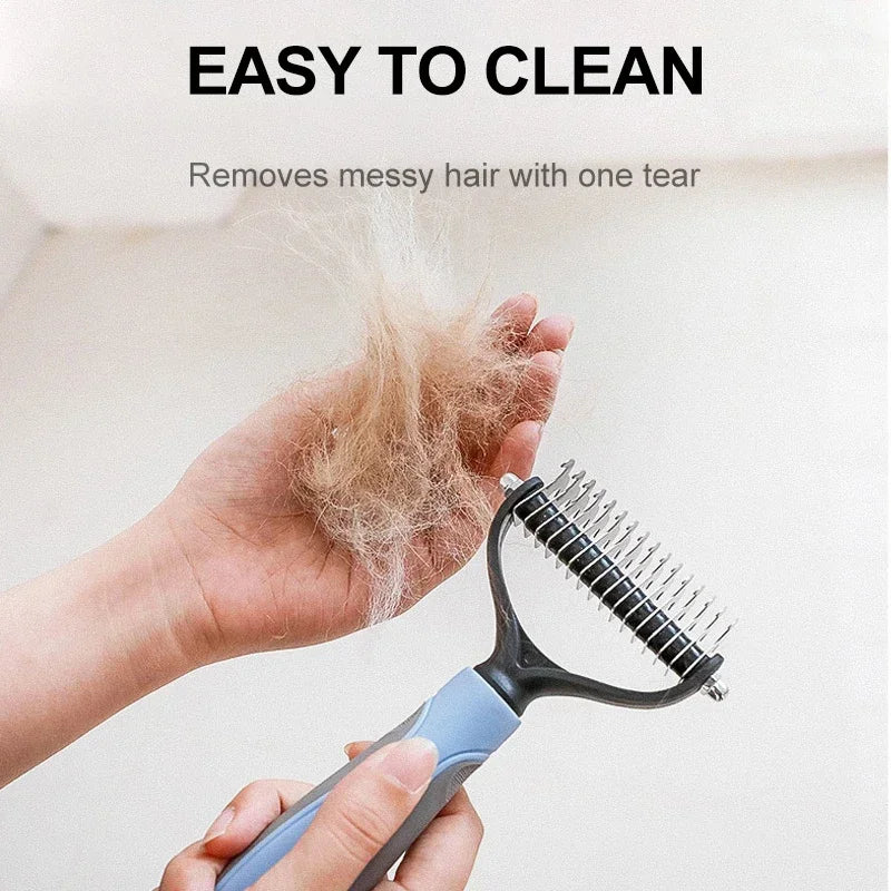 Stainless Steel Double Sided Pet Grooming Brush Removing Tangles