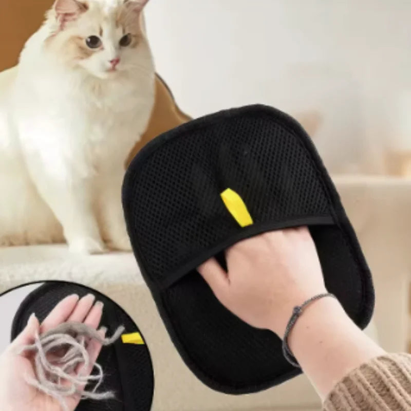 Reusable Pet Hair Removal Gloves Double Sided
