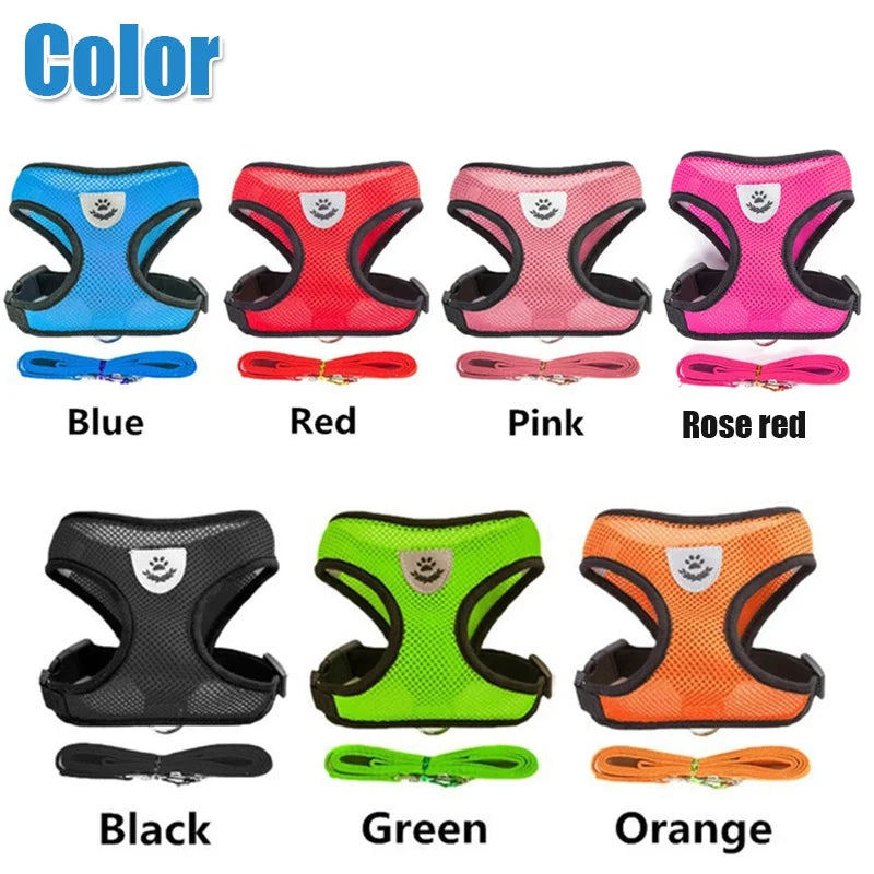 Breathable Mesh Cat Harness and Leash Set