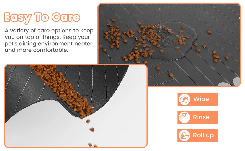 Pet Feeding Mat-Absorbent Rubber Backing Quick Dry